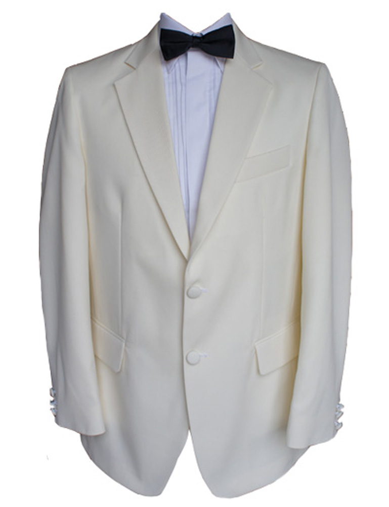 100% Wool Cream Tuxedo Jacket